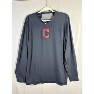 Nike Pro Cleveland Guardians Indians Team Issue Long Sleeve Nike Pro Shirt Sz XL
